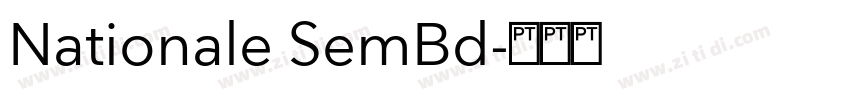 Nationale SemBd字体转换